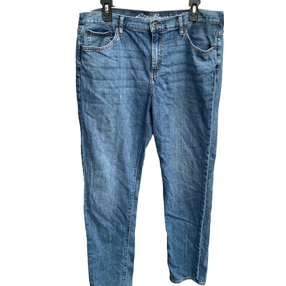 Eddie Bauer Boyfriend Slim Blue Jeans Denim Specially Dyed Women’s Size 12